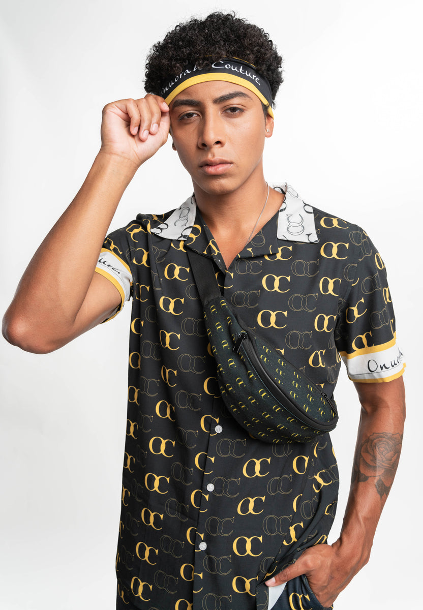 Signature Stripe Headband - Black/Gold – Onuorah Couture display picture 1