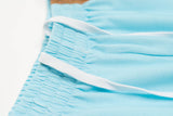 Signature Stripe Long-Length Shorts in Light Blue