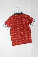 OC Galore Short Sleeve Button Up - Red