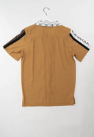 Signature Stripe Short Sleeve Button Up in Caramel