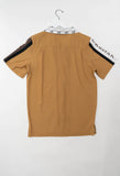 Signature Stripe Short Sleeve Button Up in Caramel