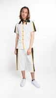 Signature Stripe Long-Length Shorts - White